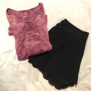 Scallop Bottom Shorts